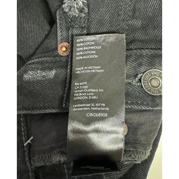 NWOT Free People We the Free Makai Cut-off Shorts - Black Denim Distressed - Picture 9 of 10